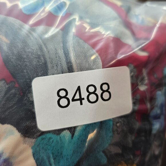 Womens Filly Flair Red Floral Maxi Dress Tie Waist 3/4 Sleeve Polyester Size L - Picture 10 of 10